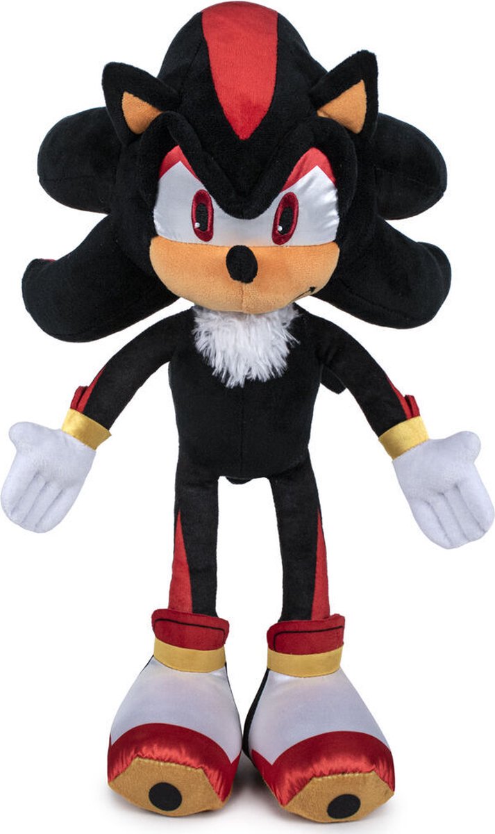 Shadow – Sonic The Hedgehog Pluche Knuffel 34 cm {Sonic the Hedgehog 2 Plush Toy | Speelgoed knuffeldier knuffelpop voor kinderen jongens meisjes | Sonic De Egel | Silver, Knuckles, Shadow, Miles Tails Prower , Amy, Dr. Eggman}